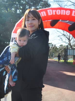 Mai Shiraishi was one of only two women in the field of 62 pilots in the Japan Drone League