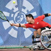 Shingo Kunieda won gold at the Asian Para Games in October to qualify for the 2020 Tokyo Paralympics. | KYODO