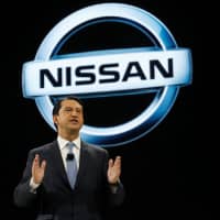 Nissan North America Chairman Jose Munoz speaks during the North American International Auto Show in Detroit in January 2017. Munoz resigned from his post Friday amid a deepening probe over the Carlos Ghosn case. | REUTERS
