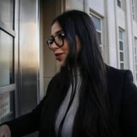 Emma Coronel Aispuro, the wife of Joaquin Guzman, the Mexican drug lord known as \"El Chapo,\" arrives at the Brooklyn Federal Courthouse for the trial of Guzman in the Brooklyn borough of New York Wednesday. | REUTERS