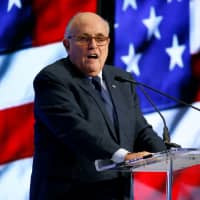 Former New York Mayor Rudy Giuliani speaks at the 2018 Iran Freedom Convention in Washington last May. | REUTERS