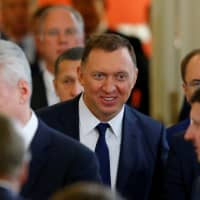 Russian aluminium tycoon Oleg Deripaska leaves after the talks of Russian President Vladimir Putin with South Korean President Moon Jae-in at the Kremlin in Moscow last June 22. | REUTERS