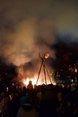 Apres ski: The annual Madarao Kogen Fire festival culminates with a large bonfire in the center of the village.