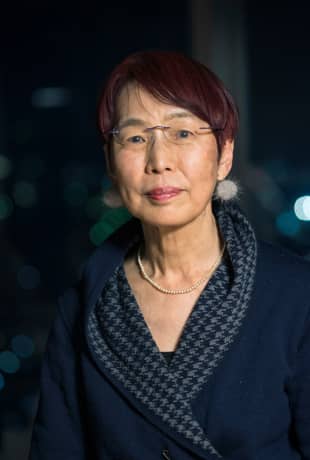 Former University of Tokyo sociology professor Chizuko Ueno poses for a photo in Tokyo in December.