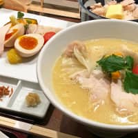 Signature bowl: Kagari has reopened in Ginza with bigger premises and an expanded menu of chicken broth ramen, including its special Tori Paitan Soba. | ROBBIE SWINNERTON