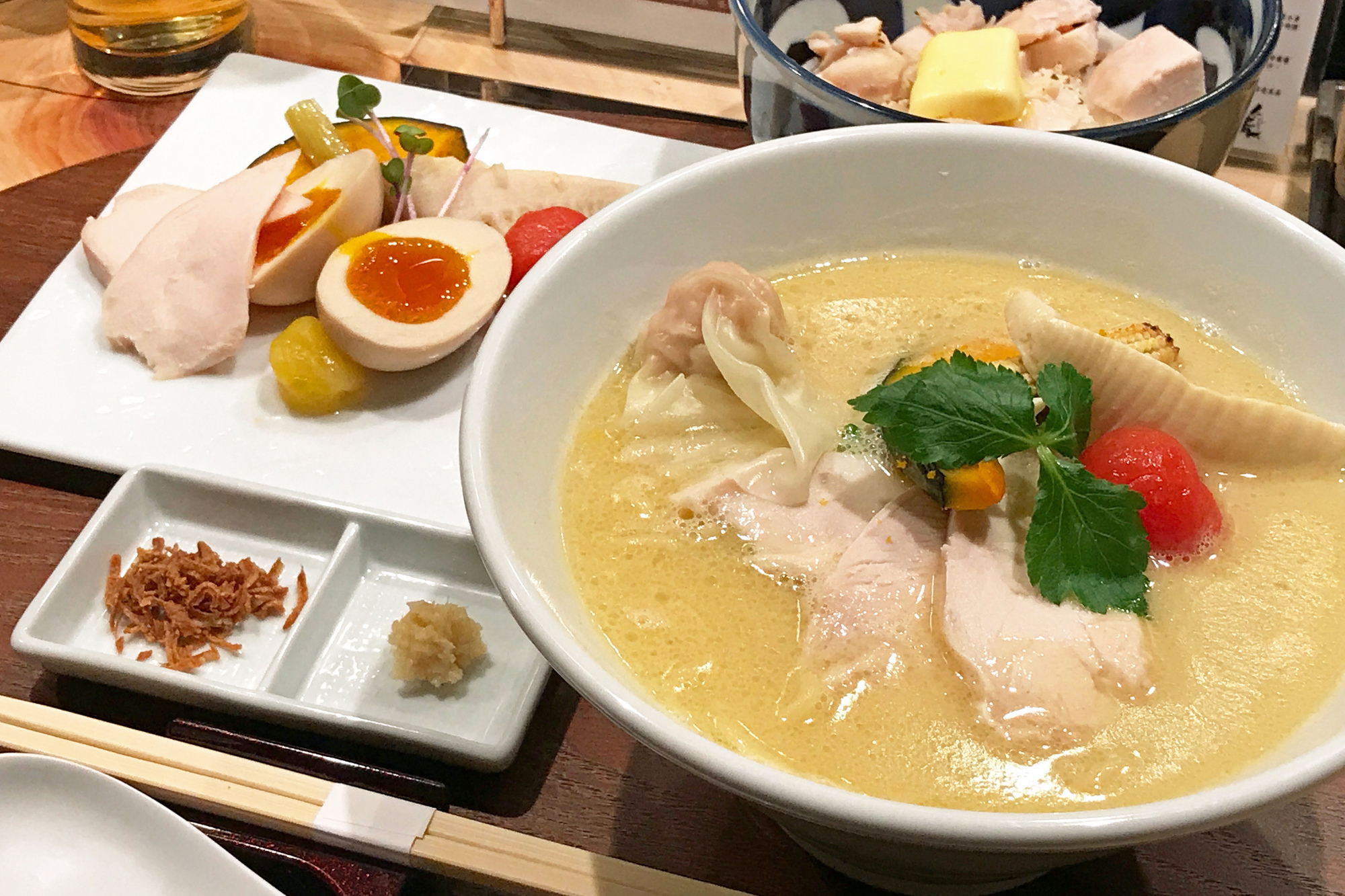 Signature bowl: Kagari has reopened in Ginza with bigger premises and an expanded menu of chicken broth ramen, including its special Tori Paitan Soba. | ROBBIE SWINNERTON