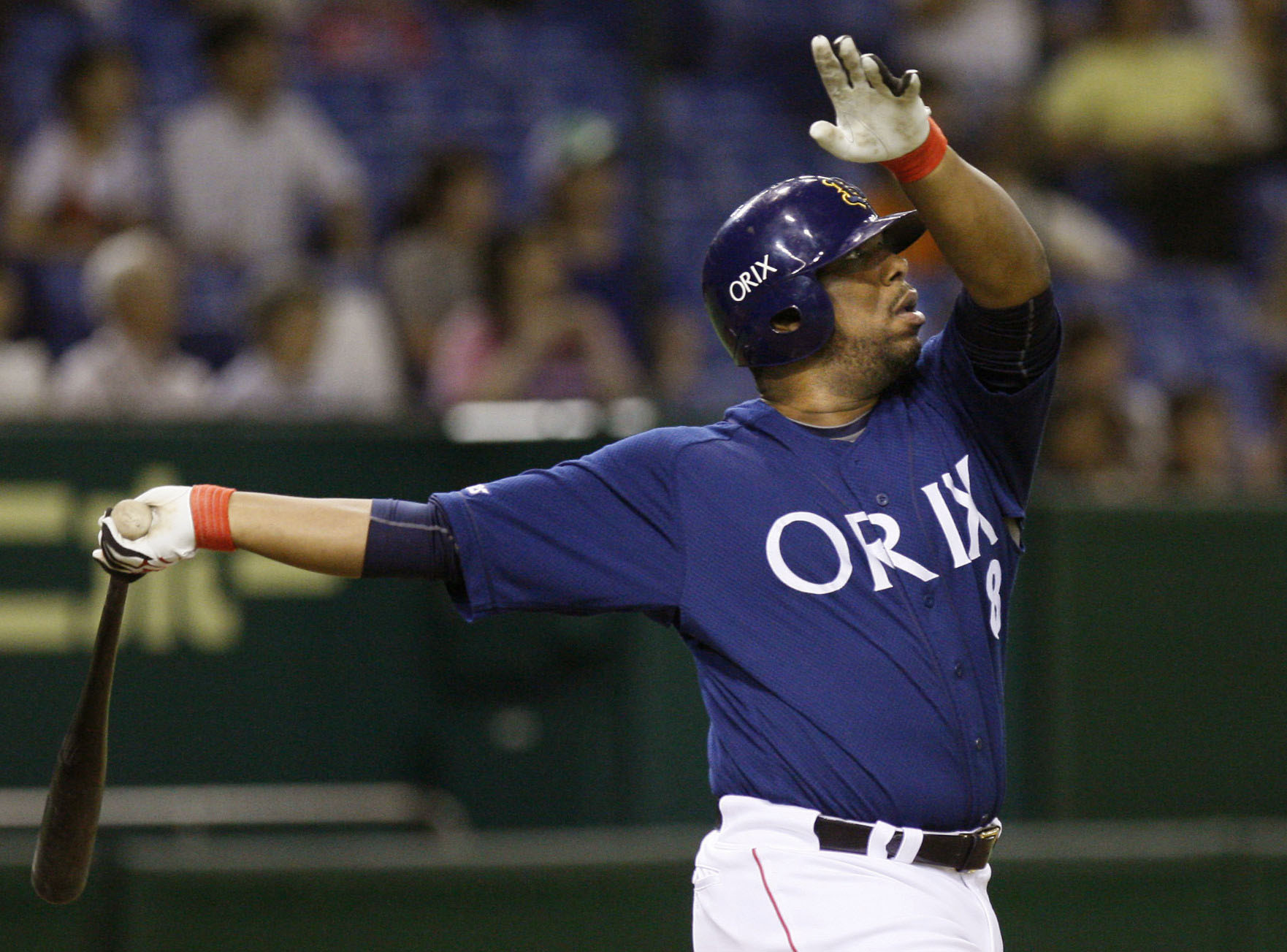 Tuffy Rhodes finished his NPB career with 464 home runs and 1,269 RBIs. | KYODO