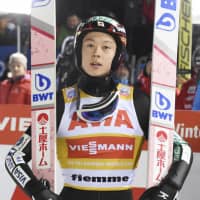 Ryoyu Kobayashi finished seventh at the ski jumping World Cup event in Val di Fiemme, Italy, on Sunday, breaking his streak of six straight victories in the competition. | KYODO