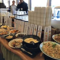 Kogen no Kaze, a buffet restaurant in Jinsekikogen offering local delicacies cooked by wives of local farmers. | MAIKO MURAOKA