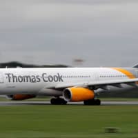A Thomas Cook Airbus A330 prepares to take off from Manchester Airport in Britain last September. | REUTERS