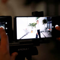 The new Sony Xperia 1 is demonstrated during the Mobile World Congress in Barcelona, Spain, on Monday. | REUTERS