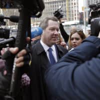 Jeffrey Lichtman, a defense attorney for Joaquin \"El Chapo\" Guzman, arrives at federal court in New York Tuesday. A jury is deliberating at the U.S. trial of the infamous Mexican drug lord. | AP
