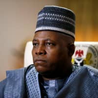 Kashim Shettima, governor of Borno state, looks on during an interview with Reuters in Maiduguri, in 2017. | REUTERS