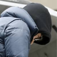 Masataka Kaneko, a suspect in an alleged rape case, is seen after he was arrested on Wednesday in Tokyo\'s Shinagawa Ward. | KYODO