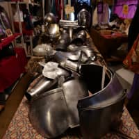 Castle Tintagel sells pieces of armor and helps students source materials from around the world on the internet. | CHISATO TANAKA