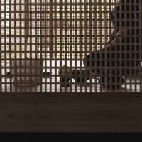 Shigeru Uchida\'s bamboo lattice tea room in Enso Ango\'s Fuya II location in Kyoto | TOMOOKI KENGAKU