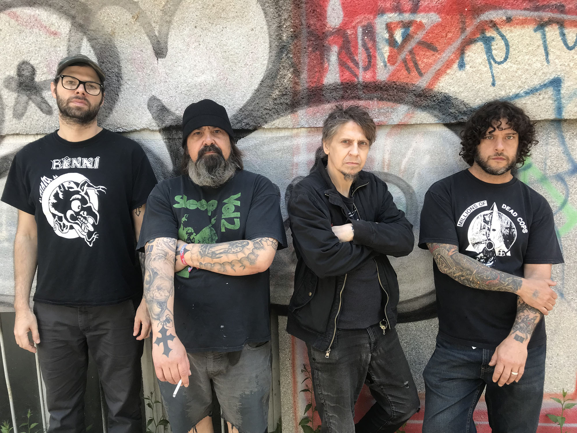 Makers of metal: Eyehategod (from left): drummer Aaron Hill, guitarist Jimmy Bower, vocalist Mike Williams and bassist Gary Mader. | COURTESY OF EYEHATEGOD