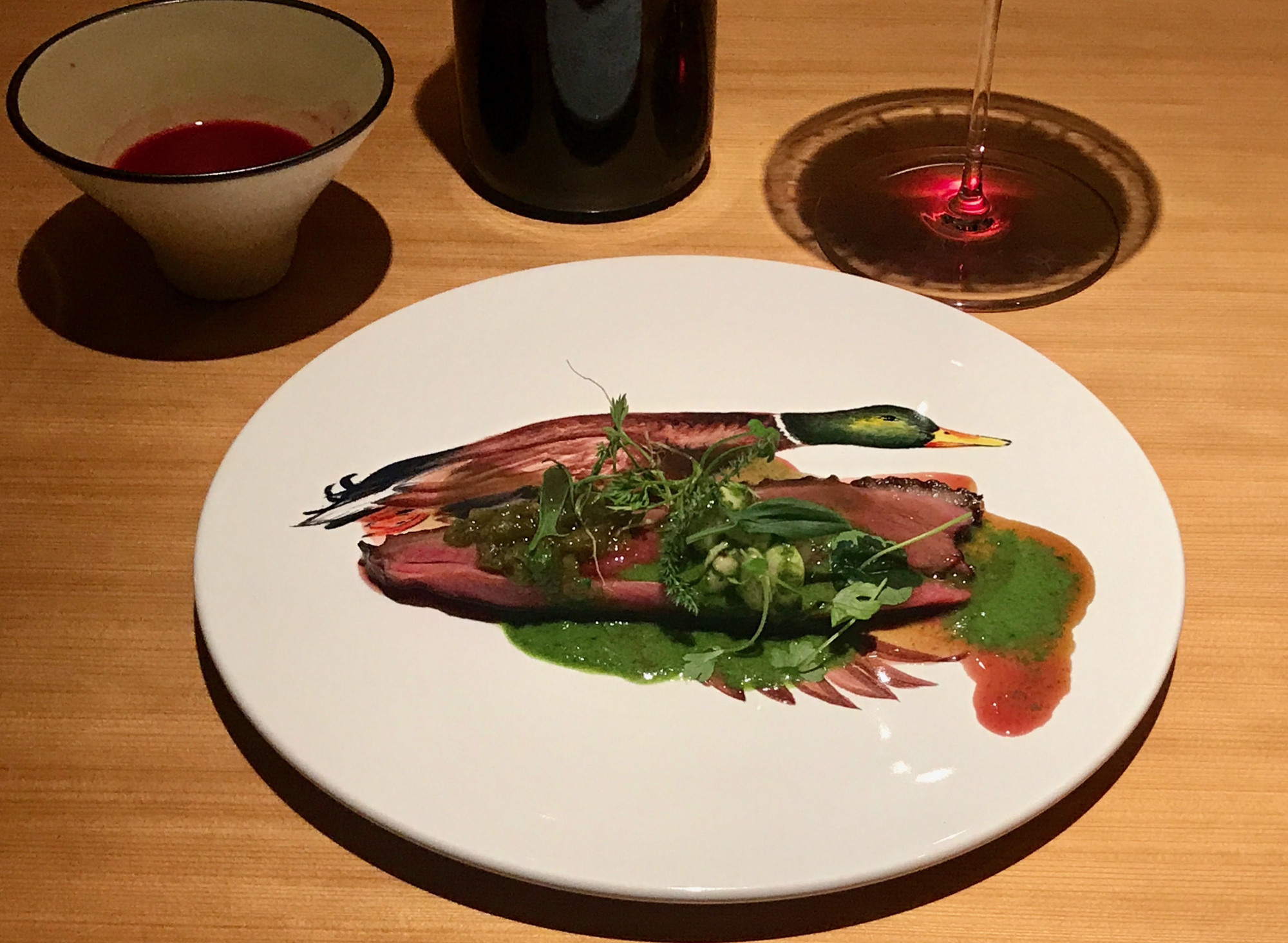 Bird's the word: Alter Ego serves up delicious roast duck paired with creamy shirako (cod milt). | ROBBIE SWINNERTON