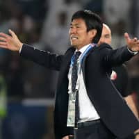 Japan manager Hajime Moriyasu guided his team to a runner-up finish at the Asian Cup. | REUTERS