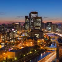 A night view of Nakanoshima. | AQUA METROPOLIS OSAKA
