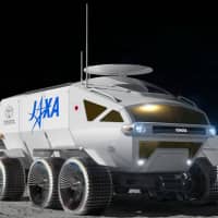 This illustration shows a rover Toyota plans to jointly develop with the Japan Aerospace Exploration Agency. They are aiming to send it to the moon in 2029. | TOYOTA MOTOR CO. VIA KYODO