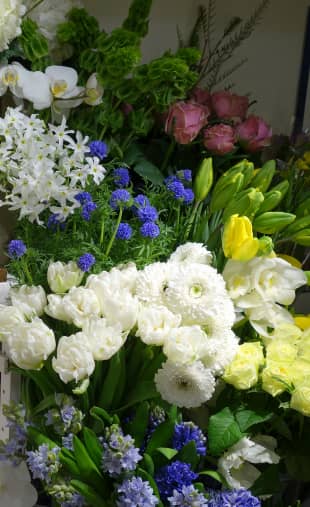 Flowers on display at Tatsuro Ohno