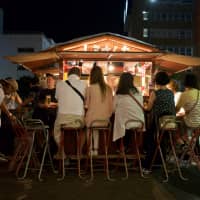 Late-night eats: A yatai food stall in Fukuoka, one of the host cities of the Rugby World Cup. | OSCAR BOYD