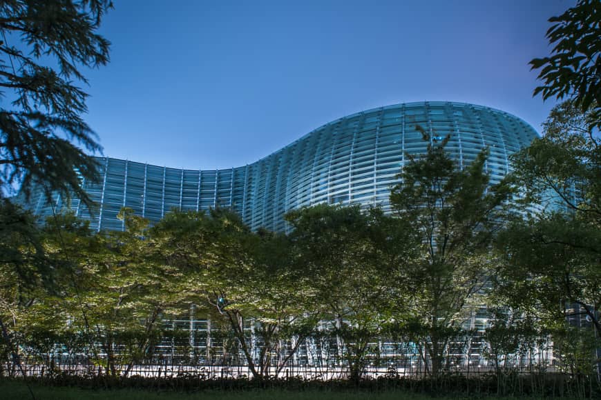 Art hub: The glass exterior of The National Art Center, Tokyo.