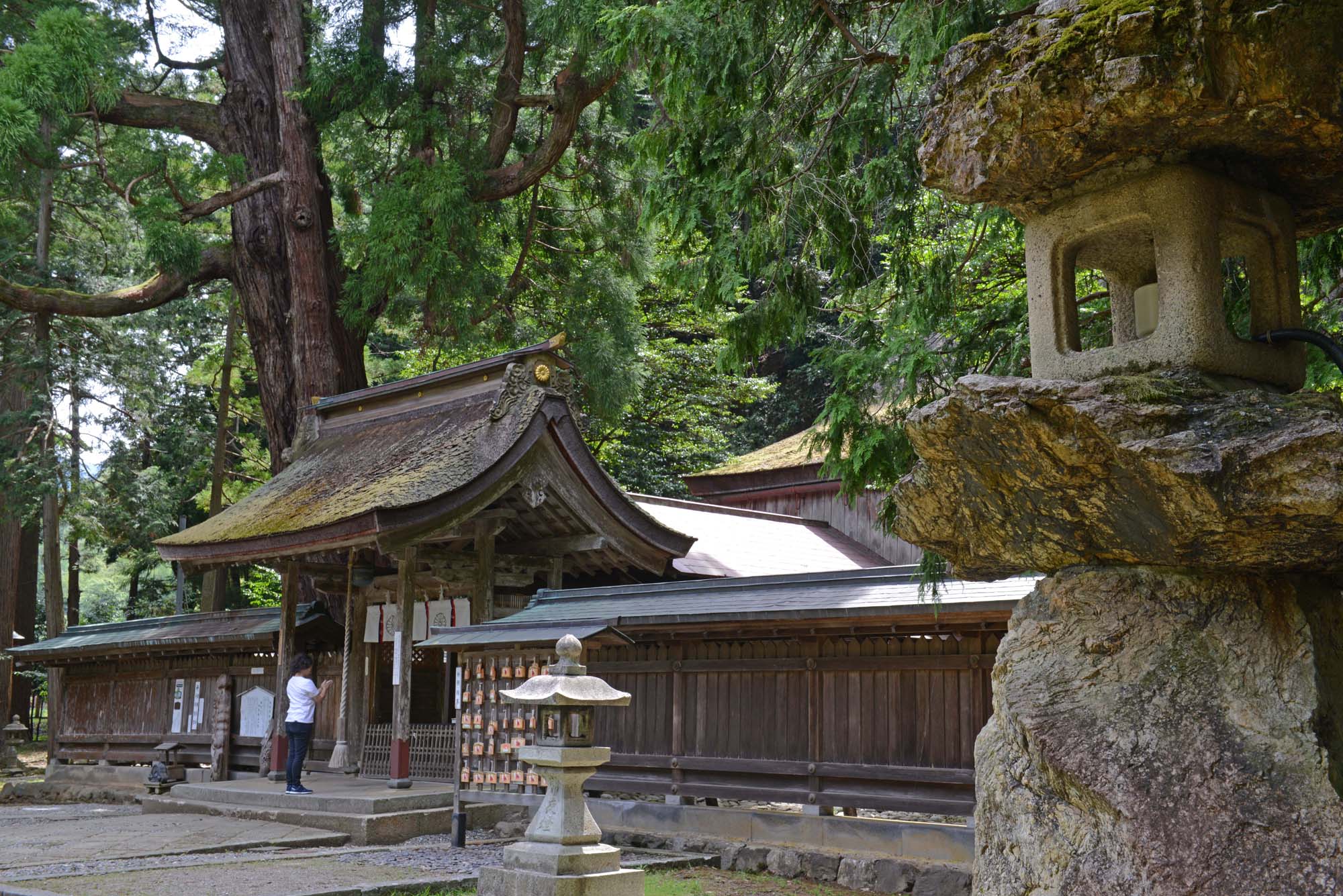 All natural materials: Wakasahime Shrine, which dates from 714, is made of wood, thatch and stone. | STEPHEN MANSFIELD