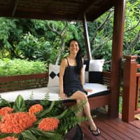 Wanderlust: Tomoko Houtzager, here on a trip to Thailand, has always loved to travel. She now lives on a farm in New South Wales, Australia. | COURTESY OF HARVESTMOON