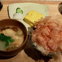 Rise and shine: The breakfast set at Katsuo Shokudo, with an extra serving of dashimaki tamago omelet. | ROBBIE SWINNERTON