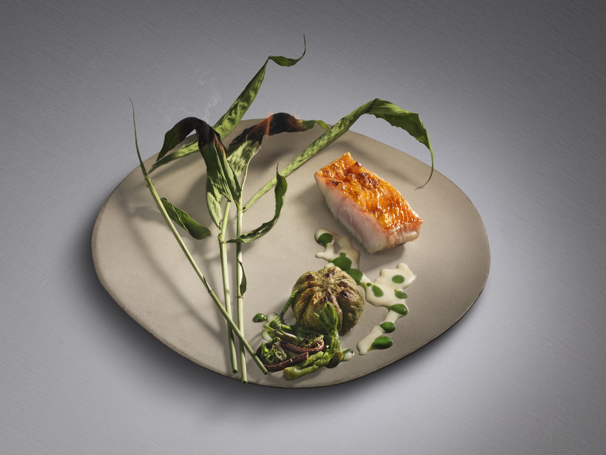 Gold standard: A dish of kinmedai (splendid alfonsino) at Narisawa. | COURTESY OF NARISAWA