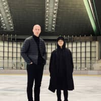 Japan champion Kaori Sakamoto and choreographer Benoit Richaud at a practice session last week in Kobe. | COURTESTY OF BENOIT RICHAUD