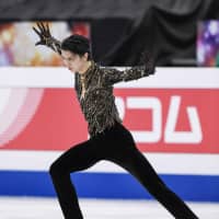 Yuzuru Hanyu performs to \"Origin\" in the free skate. Hanyu earned the silver medal with 300.97 points. | KYODO