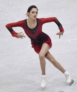 Evgenia Medvedeva is in fourth place with 74.23 points after the short program.