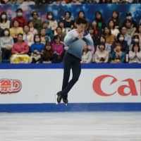 Vincent Zhou jumps during his short routine. The American scored 94.17, ending the night in fourth place. | DAN ORLOWITZ