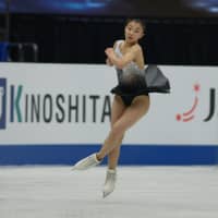 Kaori Sakamoto, who finished second in Wednesday\'s short program, performs her free skate. | DAN ORLOWITZ