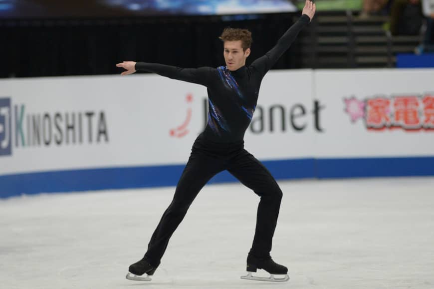 American Jason Brown impressed with his short program to move into second place with 96.81.