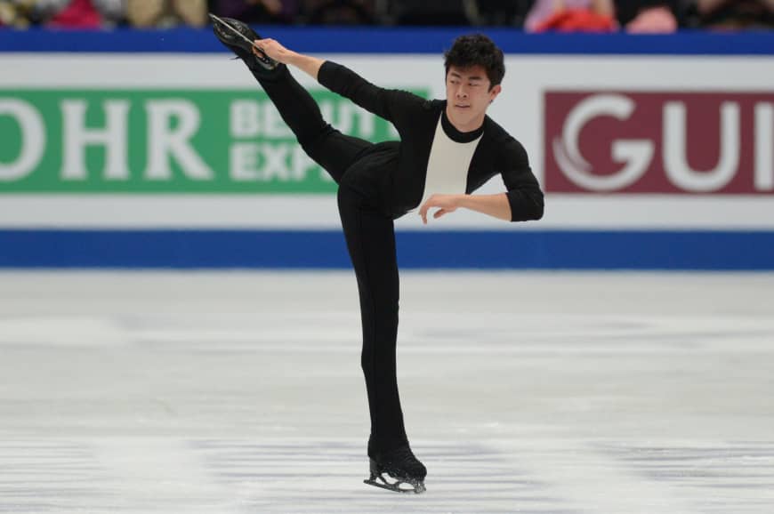 U.S. champion Nathan Chen performs his short program as the last skater of the evening.