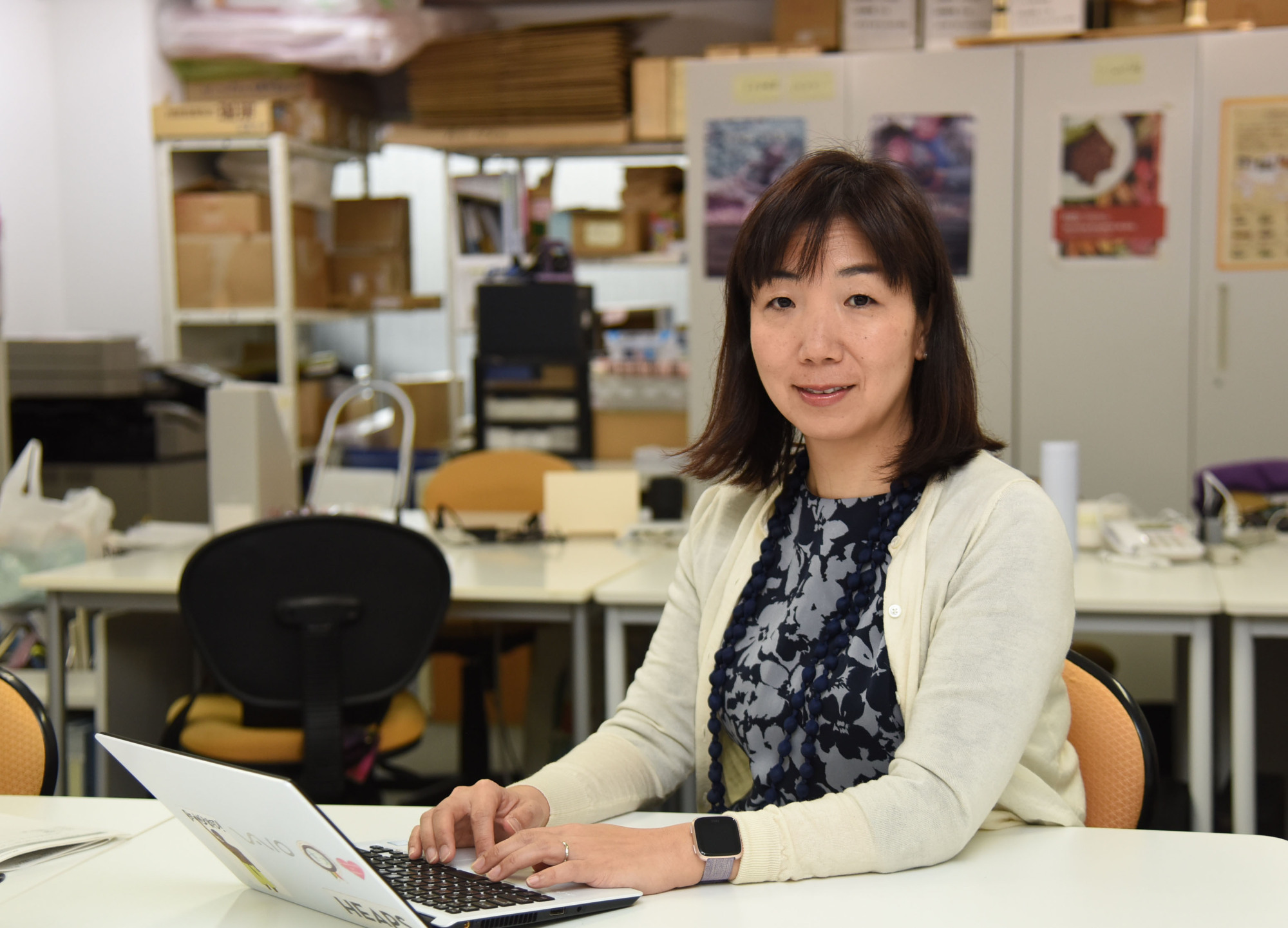 Yuka Iwatsuki, head of Action against Child Exploitation (ACE), a nonprofit organization working to combat child labor, poses for a photo in Tokyo's Taito Ward on Wednesday. | SATOKO KAWASAKI