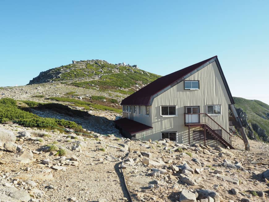 No creature comforts here: A mountain hut in the Central Alps.