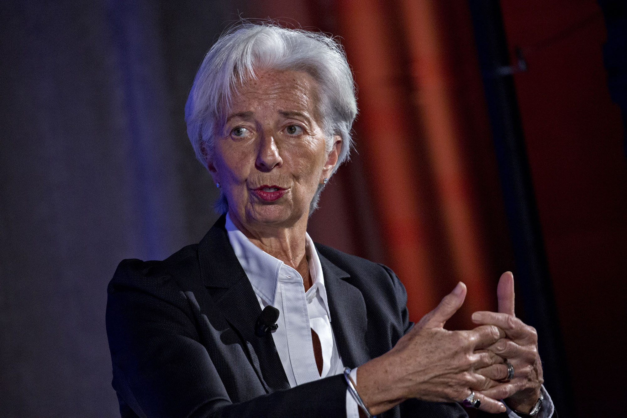 IMF chief Christine Lagarde calls this a 'delicate moment' for the world economy. | BLOOMBERG