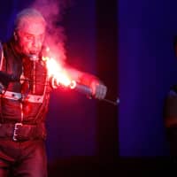 German band Rammstein sparked protests from politicians, historians and Jewish groups in Germany with the March 28 release of a video of their new song \"Deutschland\" showing band members dressed as concentration camp prisoners with nooses around their necks. | AFP-JIJI