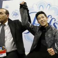 Coach Rafael Arutunian\'s partnership with Nathan Chen has resulted in two world titles and two Grand Prix Final crowns. | AP