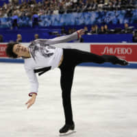 Vincent Zhou competes in the men\'s free skate on Friday. Chen trailed only Nathan Chen in the free skate, finishing with 198.50 points. In the overall men\'s competition, Zhen also placed narrowly behind Chen, receiving 299.01 points. | AP