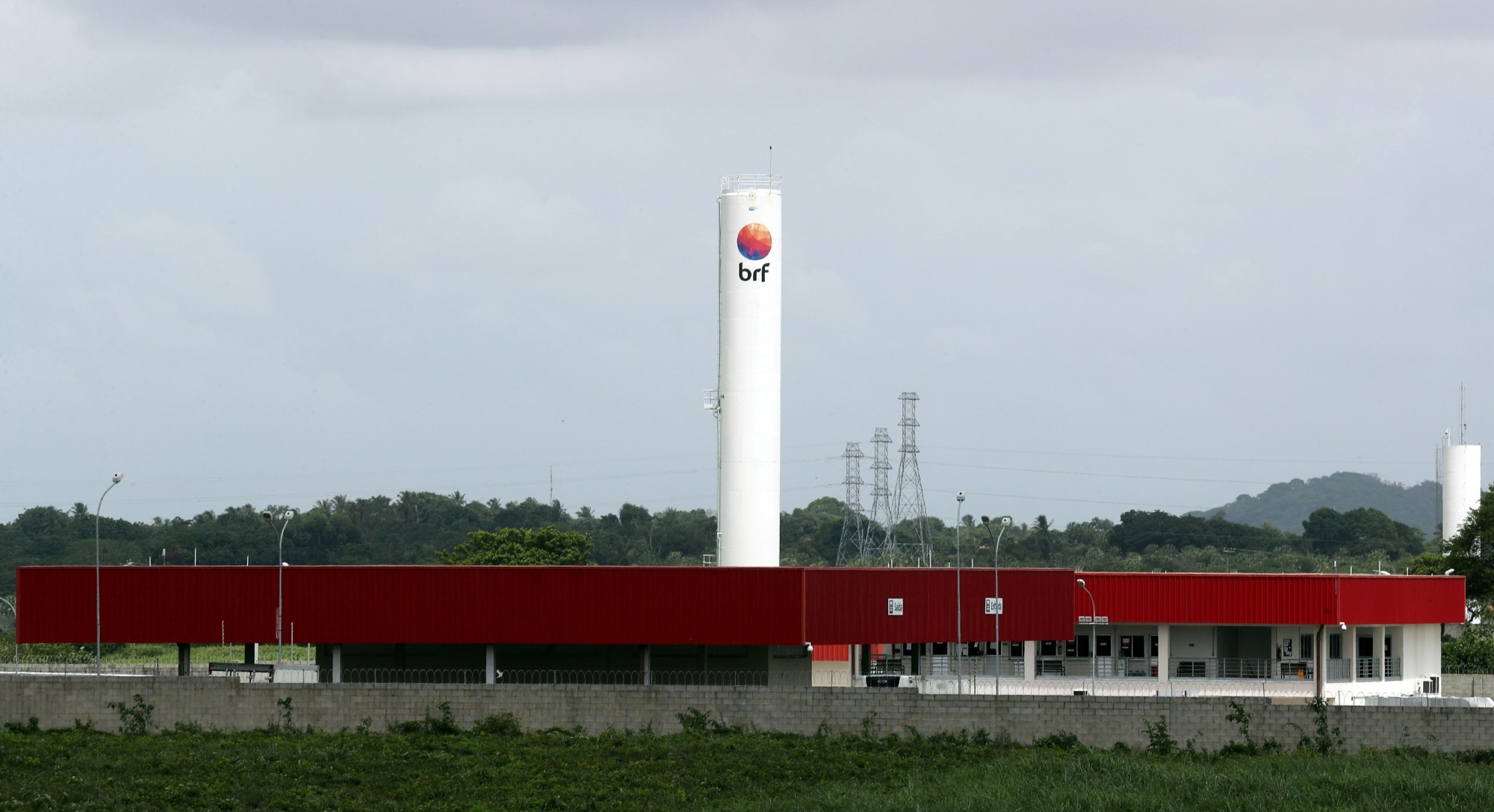 Meat processing company BRF SA's logo is pictured in its unit in Fortaleza, Brazil, in January. | REUTERS