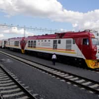 A train launched to operate on the Standard Gauge Railway (SGR) line constructed by the China Road and Bridge Corporation (CRBC) and financed by Chinese government arrives at the Nairobi Terminus on the outskirts of Kenya\'s capital Nairobi in 2017. | REUTERS