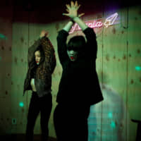 Aspiring stars Yuuka Hasumi and Ibuki Ito, both 17, perform at the Acopia talent school in Seoul on March 16. | REUTERS