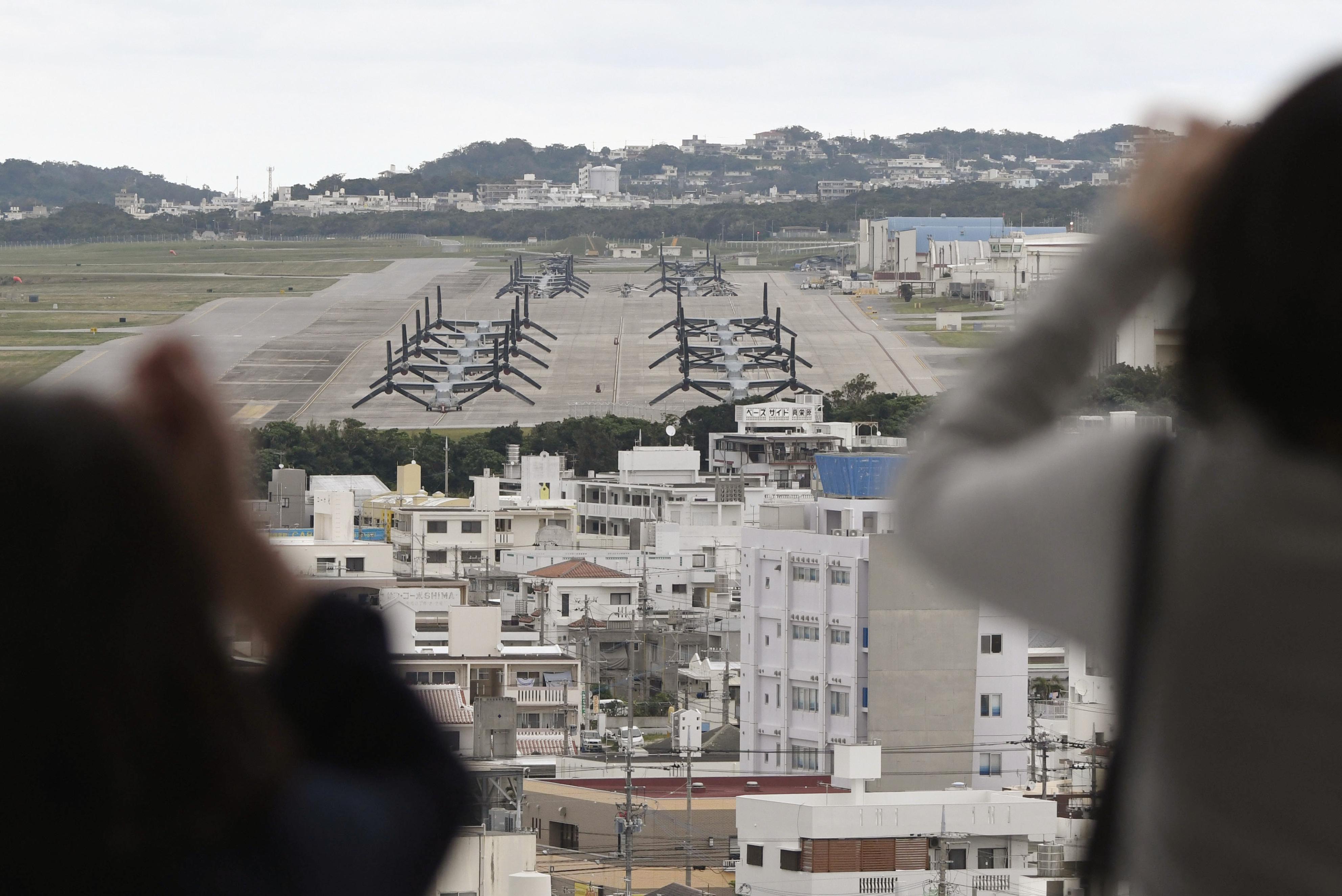 U.S. Marine Corps Air Station Futenma is seen in Ginowan, Okinawa Prefecture.  | KYODO