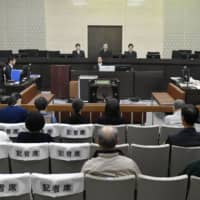 A courtroom for a lay judge trial at the Osaka District Court is seen last week. | KYODO